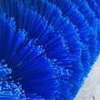 Arteer angle broom bristles up close: dense blue poly wafers set in the brush core