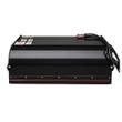 Mower King 72-inch box broom, black steel hood with hydraulic hoses and flat-face couplers