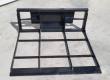 Black steel land leveler, open grid frame with cross bars and flat cutting edge