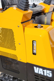 Yellow MIVA VA15 rear body with the VA15 decal, perforated engine vents, fuel filler cap and fluid sight gauge