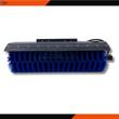 Arteer angle broom, blue poly bristle roller under a black steel hood with mounting bar and hydraulic motor