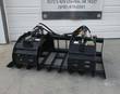 Raytree RMBG72 root grapple, closed jaw, serrated tines and coiled hydraulic hoses