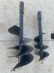 Wolverine 12-inch and 18-inch auger bits, helical flighting with carbide teeth, side by side