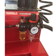 Tire changer air filter-regulator unit with pressure gauge on the red base