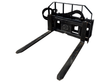 ARTEER 42-inch rotating pallet forks, quick-attach frame with rotation hook, on white background