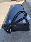 Arteer box broom, brand decal visible with hydraulic hoses routed to the mount block