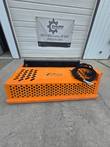 Arteer 74-inch rock rake attachment, orange frame with ARTEER equipment decal