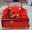 Topcat disc mulcher straight on: quick-attach mounting plate, hydraulic hoses and the Topcat data plate