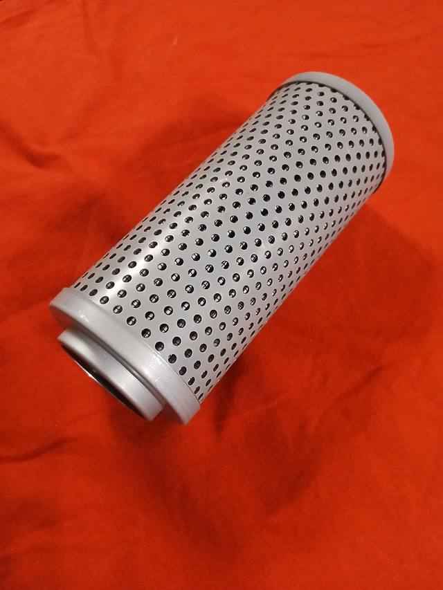 FAX-63 hydraulic filter cartridge, gray perforated steel shell with end caps