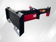 Raytree RMLS18T log splitter, opposite end view, quick-attach plate and coiled hydraulic hose