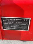 Data plate: Excavator Disc Mulcher EDM39, 39in cutter, 56 blades, 30-60 L/min, 10-22 MPa, fits CAT 320