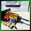 AGROTK 680 hydraulic hammer breaker, yellow housing, quick-attach plate and chisel point