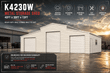 Feature graphic for the 42x30x13 cream storage shed: heavy duty, reinforced trusses, weather resistant