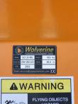 Wolverine nameplate: model GCJ-32-48L, 416 lbs, 49.4 in wide, year 2025, above a warning decal