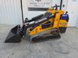 CFG Industrial KJT27 mini skid steer, side profile, rubber tracks and bucket visible