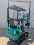 KT13R mini excavator's ROPS canopy and mesh-vented rear engine cowling, KT13R decal visible