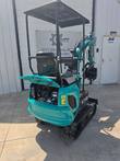 KT13R mini excavator with hood raised, exposing the engine and air intake