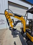 Boom arm and toothed bucket on a CFG QK18R mini excavator