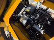 CFG QK18R mini excavator engine bay, fuel and oil caps, radiator