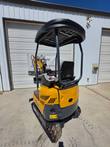 CFG QK18R mini excavator, rear three-quarter view with canopy and folded arm