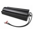 GIYI vibratory roller attachment: smooth steel drum under a black shroud, twin hydraulic hoses with red-capped couplers