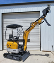 ME20 mini excavator with boom fully extended, showing working reach