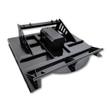 JCT 72in brush cutter deck, black open-front cutter with push bar and hydraulic motor housing on top
