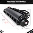 Wolverine 66-inch vibratory roller with dimension callouts: 66-inch drum, 74-inch overall width, 23-inch height