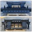 Wolverine ripper bar, front and back: ripper shanks with bolt-on rake tines, and the skid steer quick-attach plate