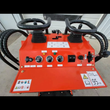 AGT LRT23 red control panel: fuel gauge, oil temperature, hour meter, choke, ignition lock, throttle and twin joysticks