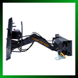 Black Landhonor articulating brush cutter: 42-inch cutter head, boom marked Danger Stay Back, skid steer mount