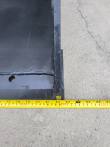 Tape measure along the front of the bucket, its corner falling at about 84 inches