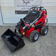 Future FT323TZ wheeled mini skid steer, front bucket down, model decal on boom arm
