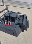 Mini disc mulcher, quick-attach frame and hydraulic hoses, manufacturer ID tag on the deck housing
