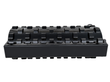59-inch padfoot vibratory roller attachment, studio side view with hydraulic hose