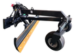 Raytree 96-inch grader blade with hydraulic hoses, quick-attach mount, reversible cutting edge and dual caster wheels