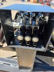 6-way grader blade hydraulic manifold with three solenoid valves and hose fittings