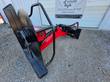 Raytree articulating brush cutter, full side profile: rear guard, red arm, quick-attach plate