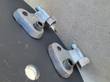 Tape measure across two cutter teeth on the RMSG29 stump grinder wheel
