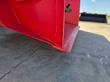 Raytree RSDB72 bucket corner, red powder-coated steel with welded seams and a mounting plate