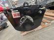 End of mixer bucket with hydraulic motor cover plate, lifting eye and data plate