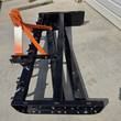 Wolverine box blade, rear top view with ripper shanks raised and orange hitch tower