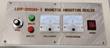 Control panel of an LGYF-2000AX-I magnetic induction sealer with speed knob, seal buttons and two meters