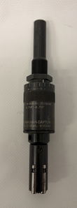 Monaghan-Dayton expanding reamer, 0.714 to 0.755 inch, black body with adjustment collar and blade end