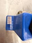 Inspected C&C-Line sticker on the blue stop bracket of a butterfly valve