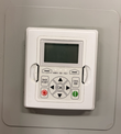 Eaton DG1 drive keypad with LCD display, arrow keys, OK, local/remote, red stop and green start buttons