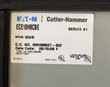 Eaton Cutler-Hammer Series A1 label, ECE18H8CBE, Type 12 driptight enclosure, listed combination motor controller