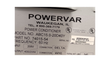 PowerVar power conditioner data plate: model ABC15.0-20D40Y, 208V delta input, 400/233V wye output, 60 Hz