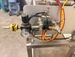 Two blue MAC solenoid valves, air regulator with Ashcroft 0-100 psi gauge and yellow shutoff valve on the side plate