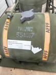 AFFF foam tank with orange AFFF bands, USMC 551017 stencil and a nitrogen label.